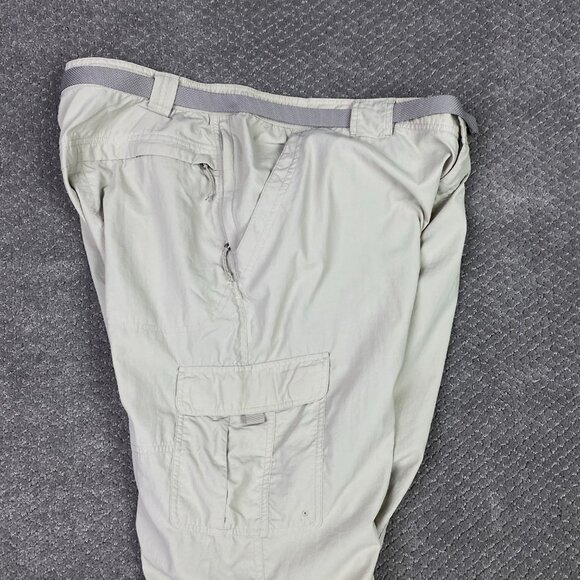 Columbia Insect Blocker Cargo Pants Men's XXL 34 Beige Belted Hiking Outdoor - Picture 9 of 15